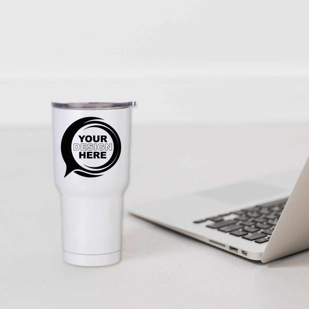 White Travel Tumbler, 30 oz