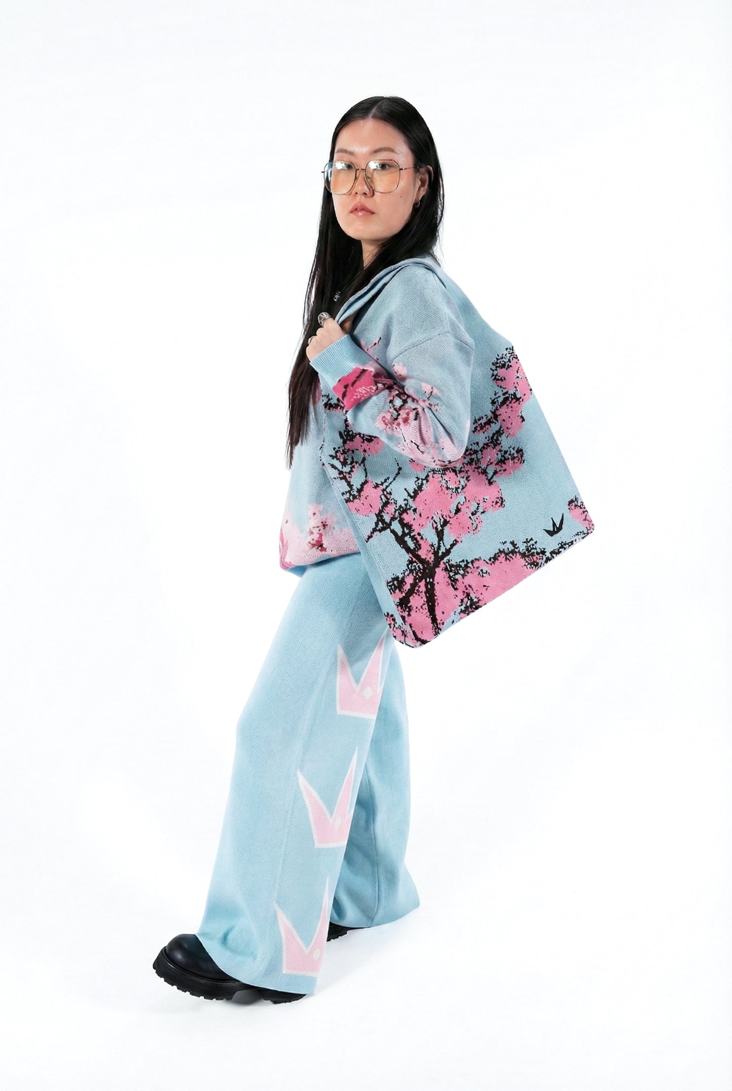 Plum Blossoms Large Tote