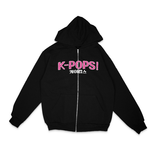 K-POPS! Pink Zip Hoodie - LA Apparel