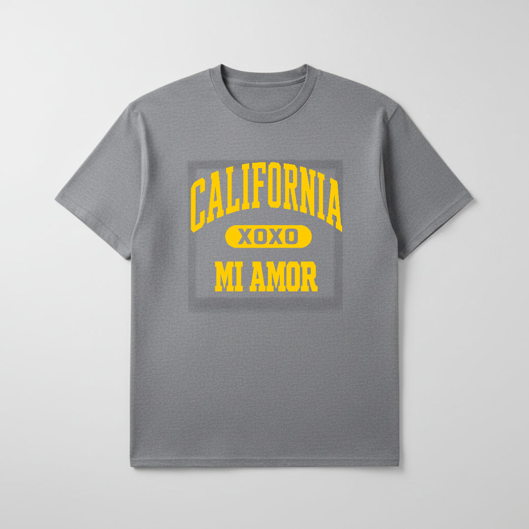 CAL Mi Amor Heavyweight T-shirt - Gold Print