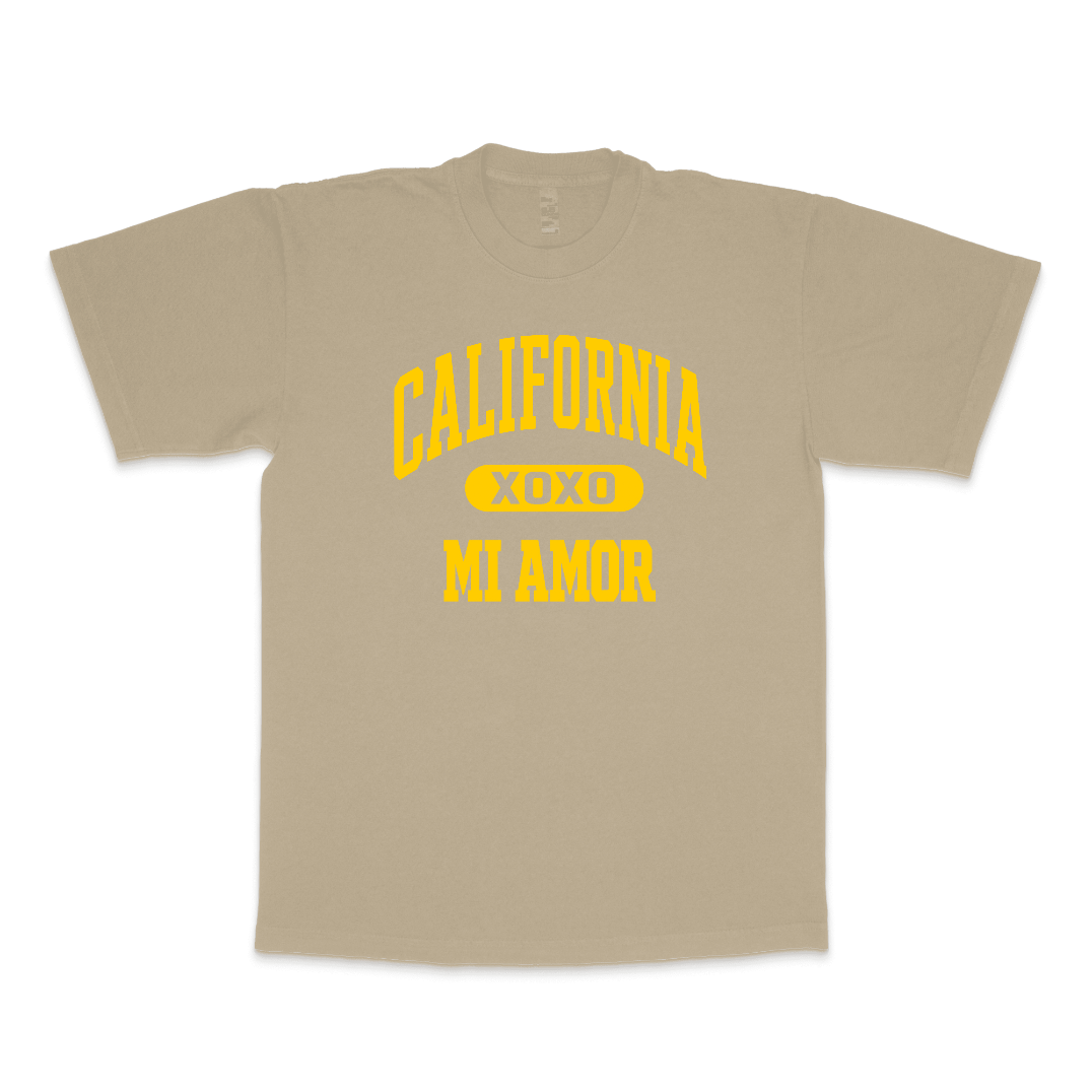 CAL Mi Amor Heavyweight T-shirt - Gold Print