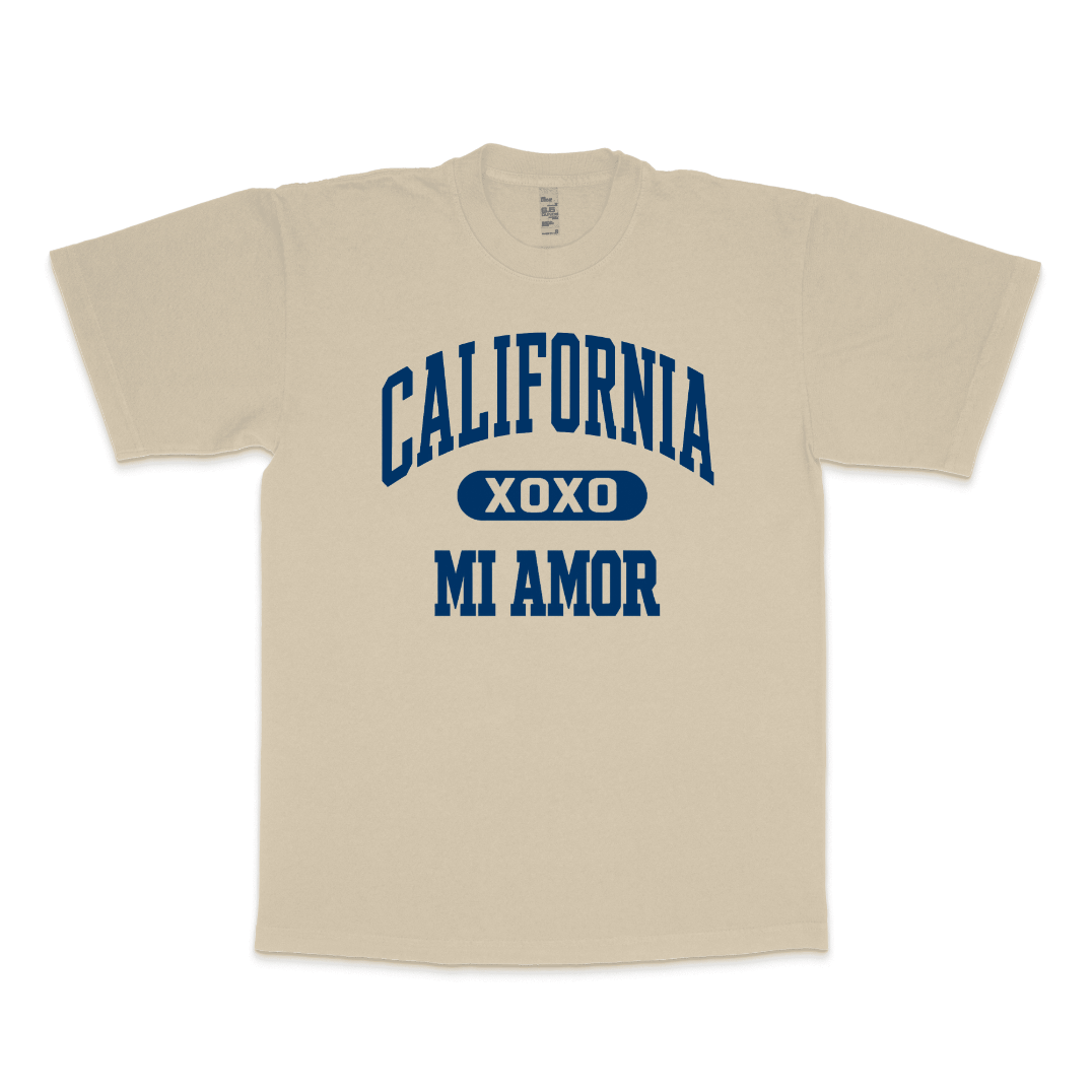 CAL Mi Amor Heavyweight T-shirt - Navy Print