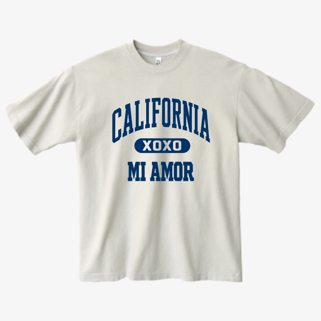CAL Mi Amor Heavyweight T-shirt - Navy Print