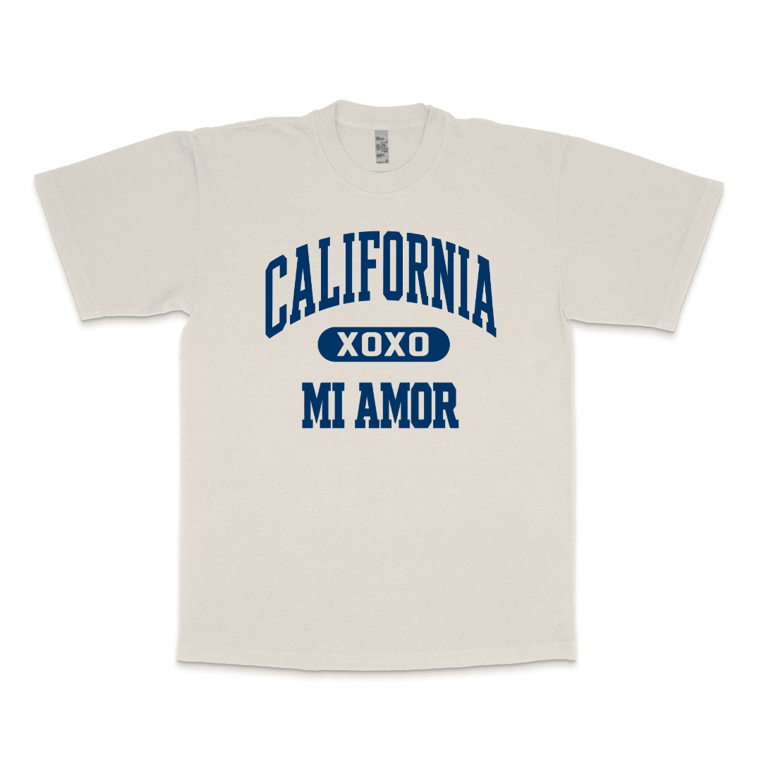 CAL Mi Amor Heavyweight T-shirt - Navy Print