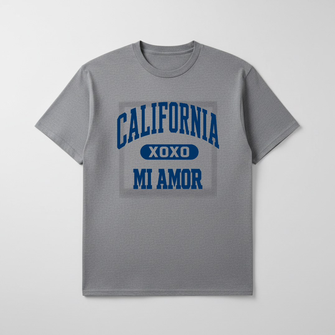CAL Mi Amor Heavyweight T-shirt - Navy Print