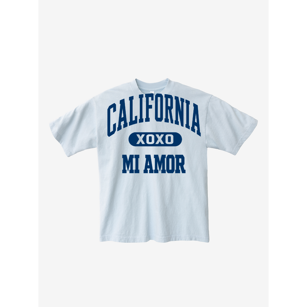 CAL Mi Amor Heavyweight T-shirt - Navy Print