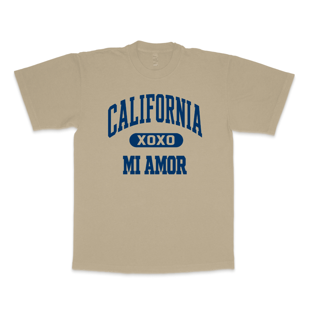 CAL Mi Amor Heavyweight T-shirt - Navy Print