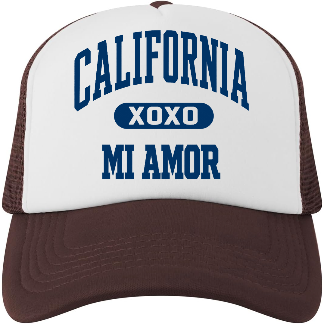 Cal Mi Amor Trucker Hat - Navy Print