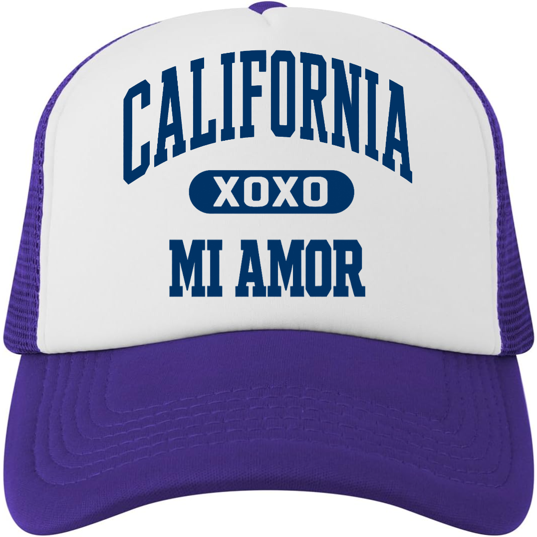 Cal Mi Amor Trucker Hat - Navy Print