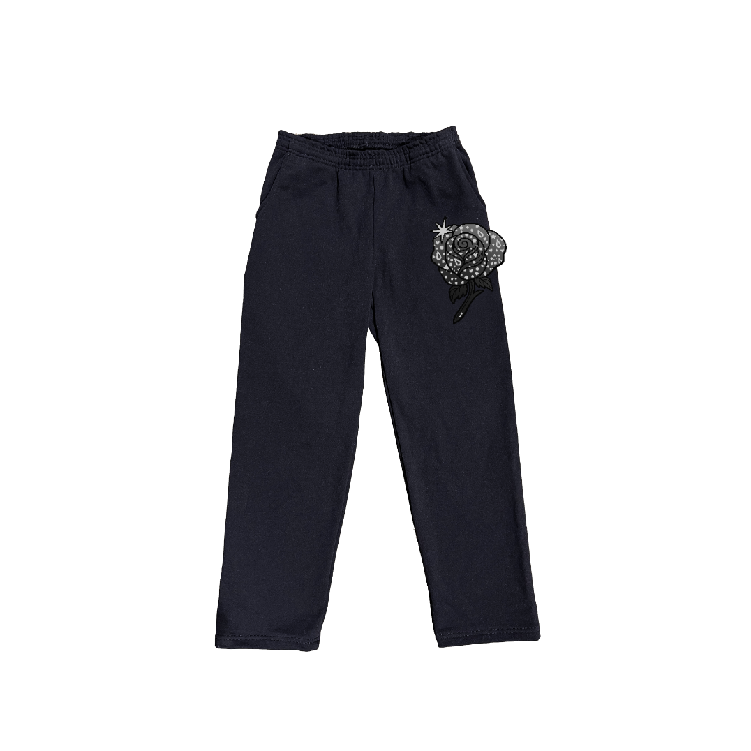Black Straight Leg Sweatpants 2