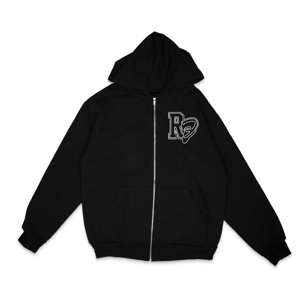 Black Zip Hoodie 1