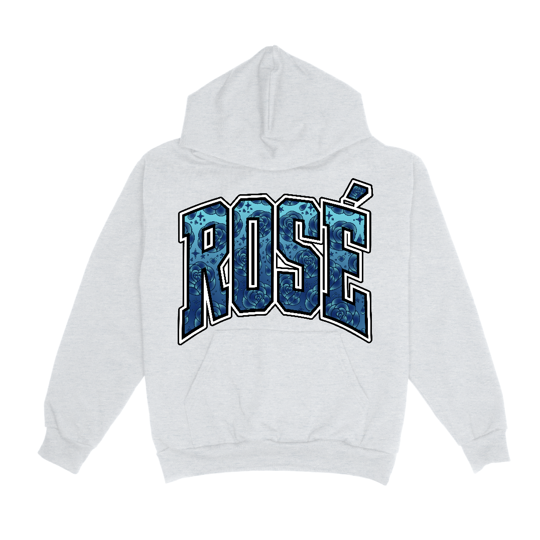 MONOCHROME FLOWERS HOODIE [NAVY]