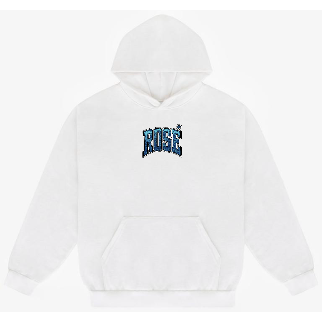 MONOCHROME FLOWERS HOODIE [NAVY]