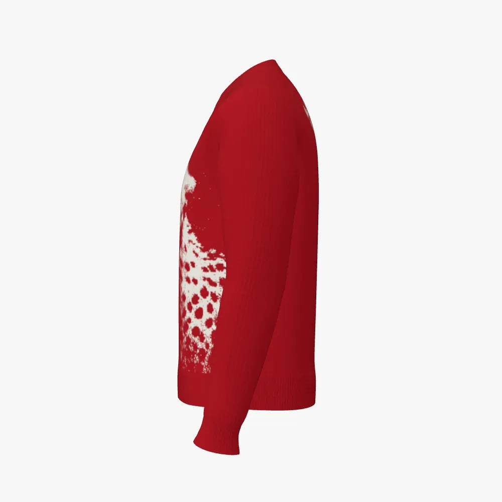 Cheetah2 (Red Cashmere) Men's Crew Neck Pullover
