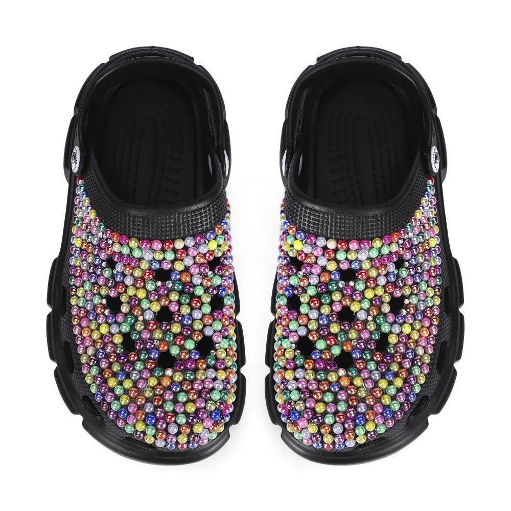 Rhinestone Platform Clogs