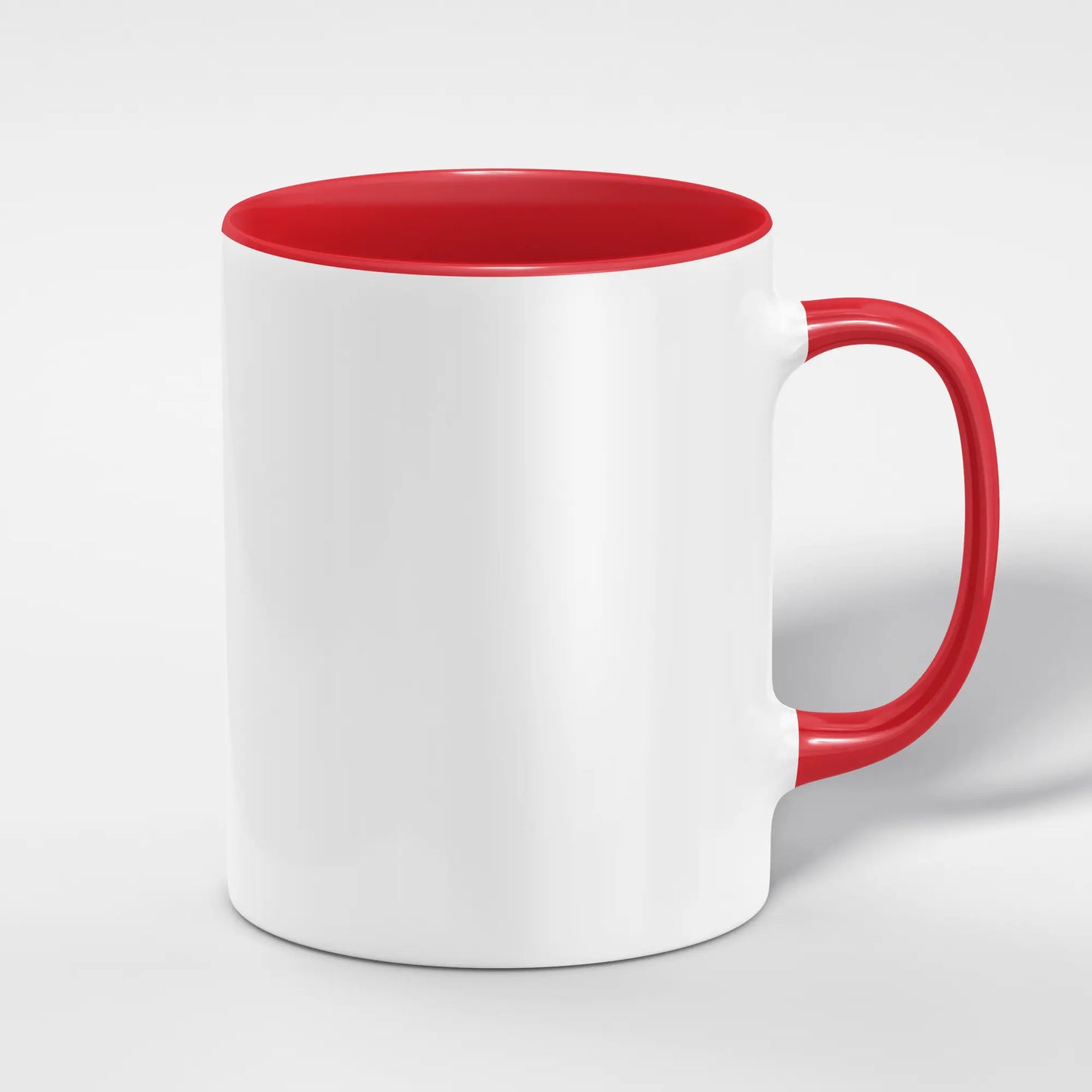 White 11oz Ceramic Mug with Color Inside