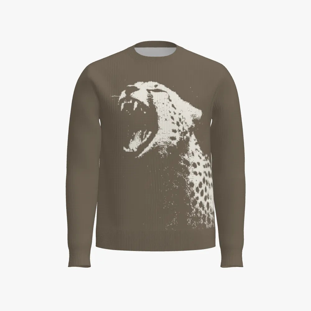 Cheetah (Stone Cashmere) Men's Crew Neck Pullover