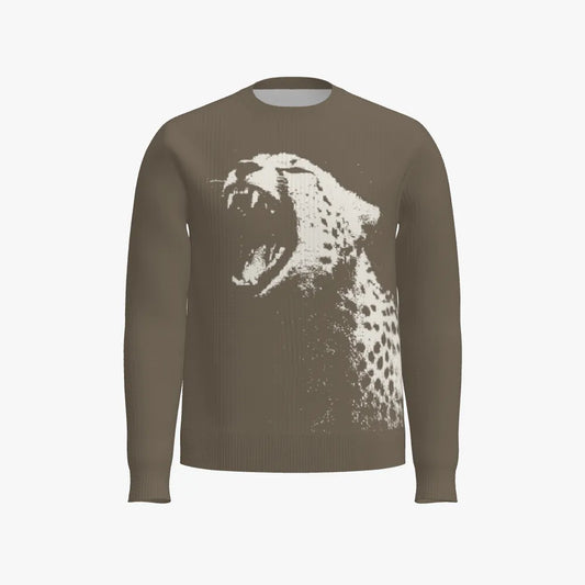Cheetah (Stone Cashmere) Men's Crew Neck Pullover