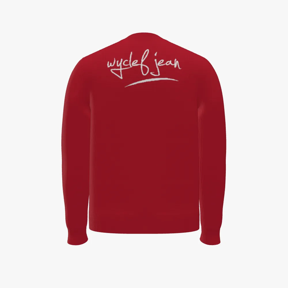 Cheetah2 (Red Cotton) Men's Crew Neck Pullover