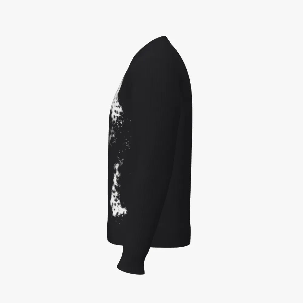 Cheetah (Black Cotton) Men's Crew Neck Pullover