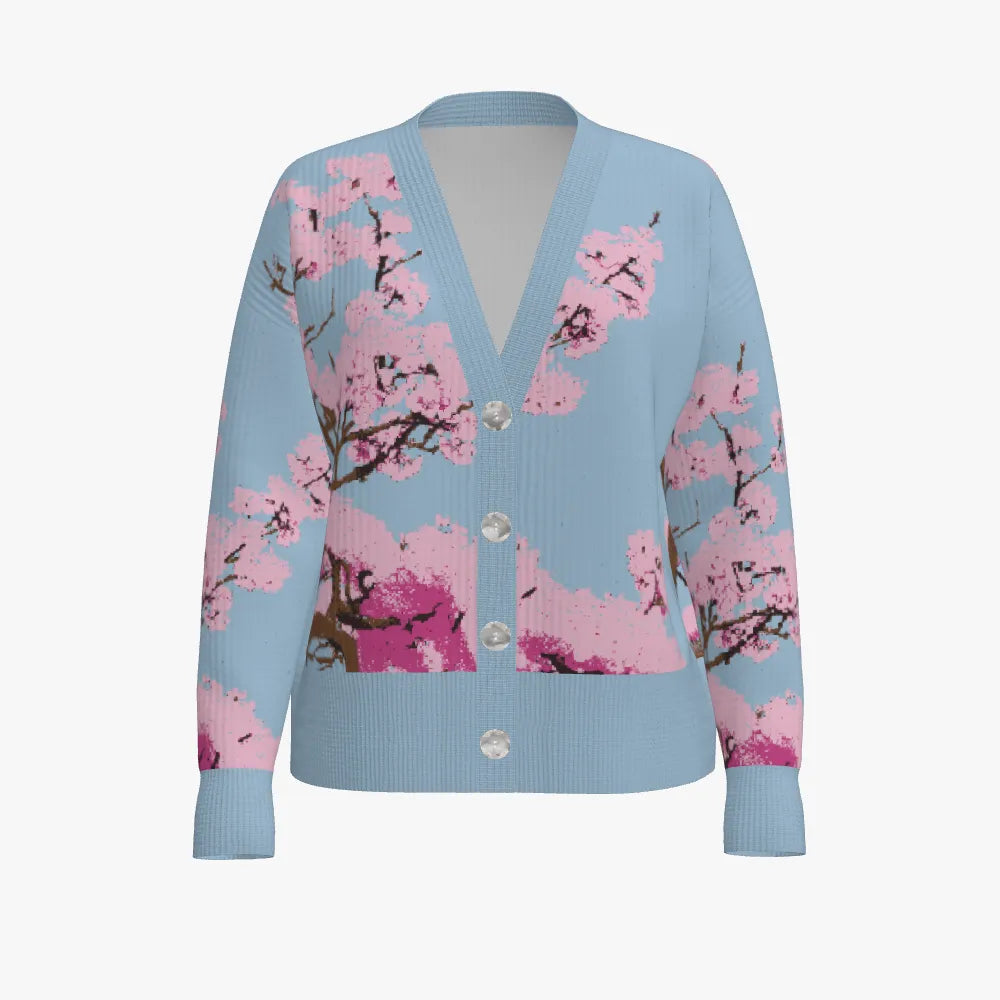Plum Blossom Women's Drop Shoulder Cardigan