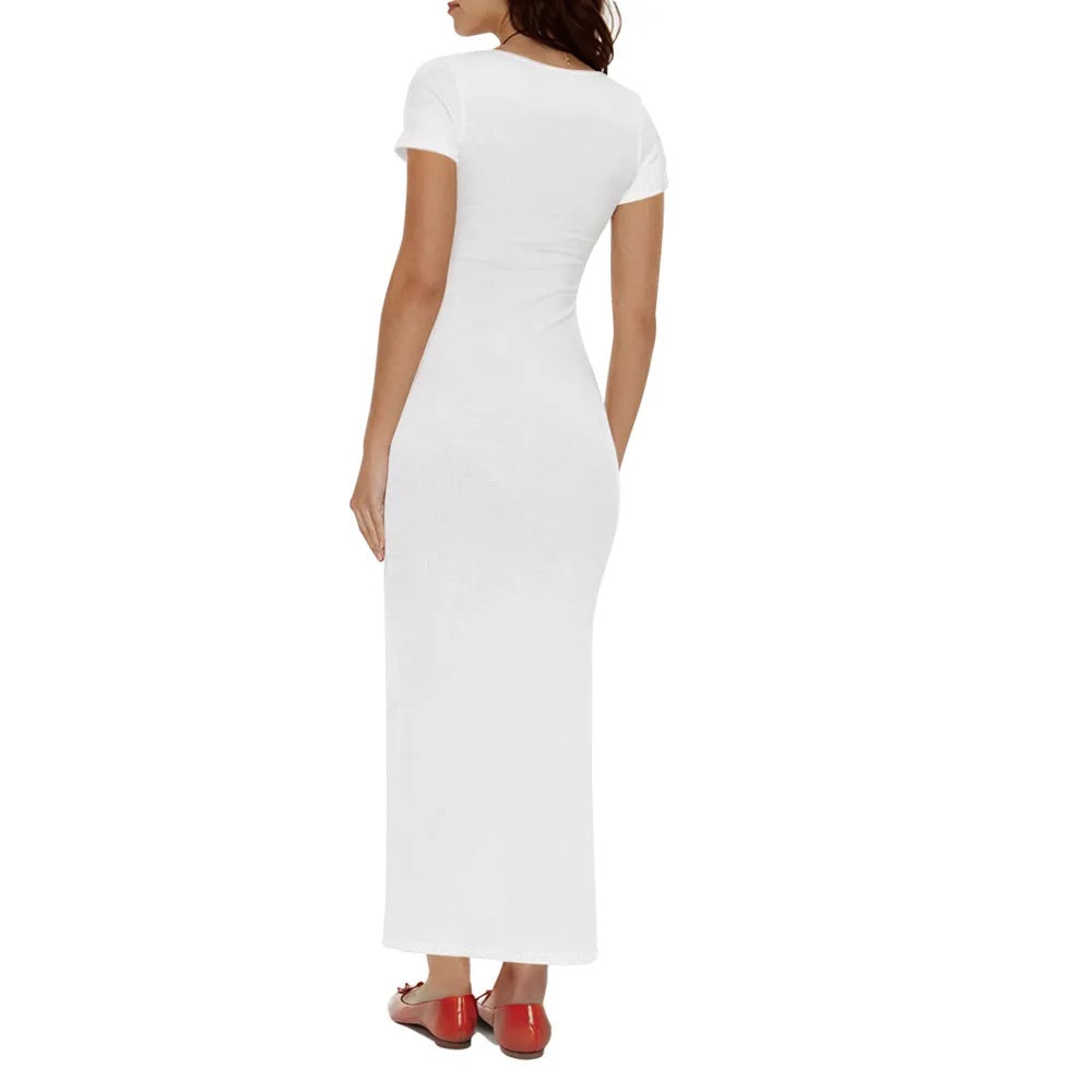 Short Sleeve Midi Dress