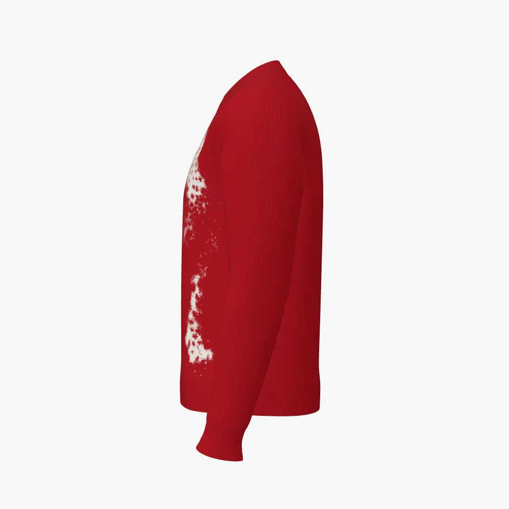 Cheetah1 (Red Cashmere) Men's Crew Neck Pullover