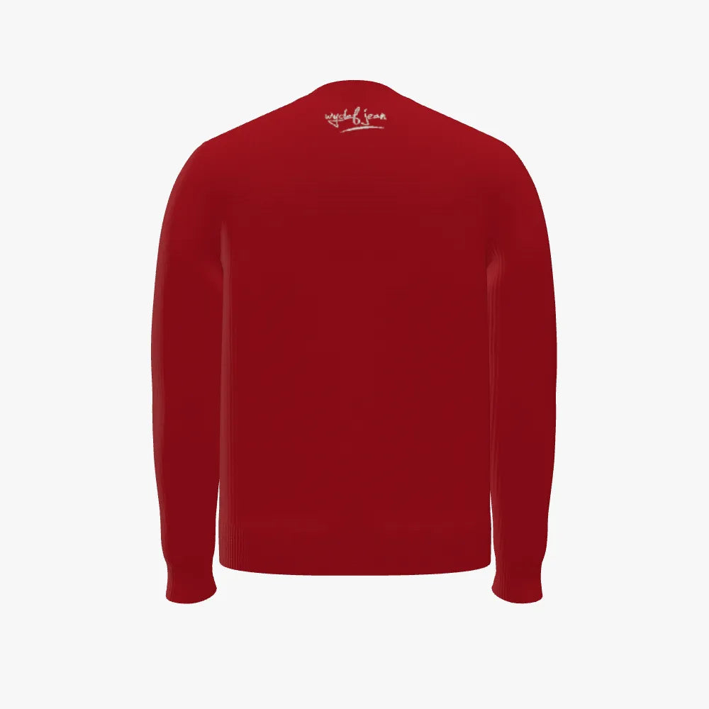 Cheetah1 (Red Cashmere) Men's Crew Neck Pullover