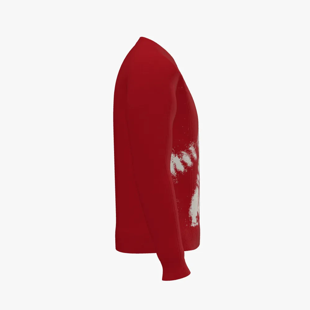 Cheetah1 (Red Cashmere) Men's Crew Neck Pullover