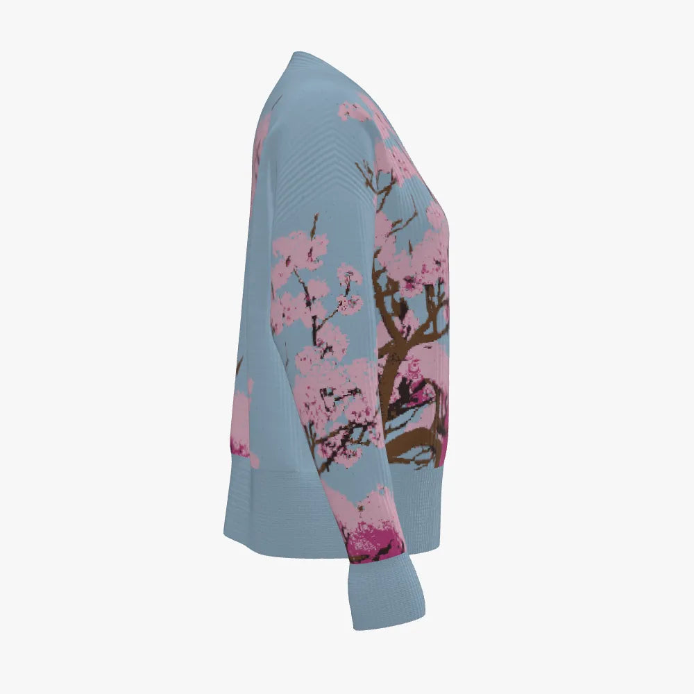 Plum Blossom Women's Drop Shoulder Cardigan