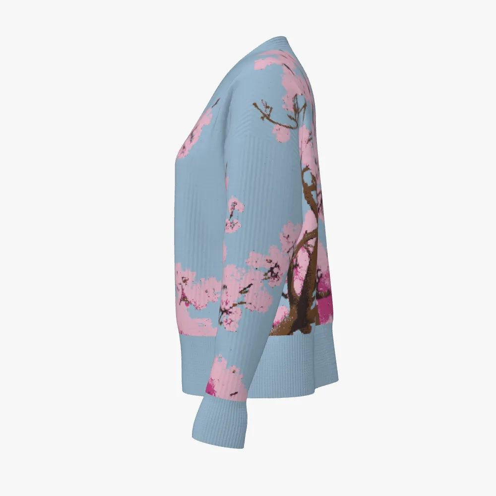Plum Blossom Women's Drop Shoulder Cardigan