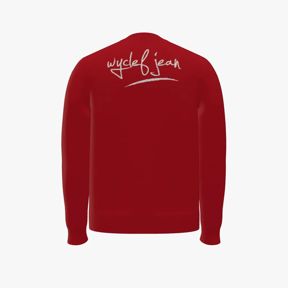 Cheetah2 (Red Cashmere) Men's Crew Neck Pullover