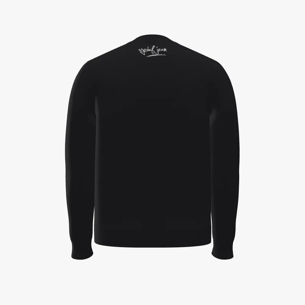 Cheetah (Black Cotton) Men's Crew Neck Pullover