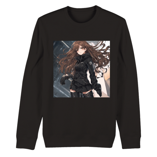 Brunette Anime Girl - Crewneck Sweatshirt