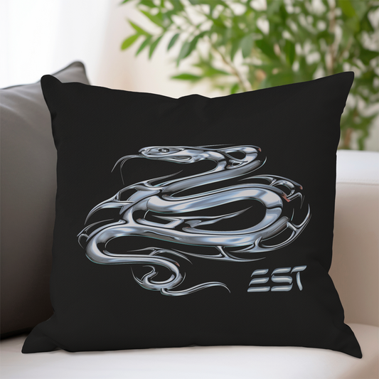 EST Chrome Year of the Snake Throw Pillow