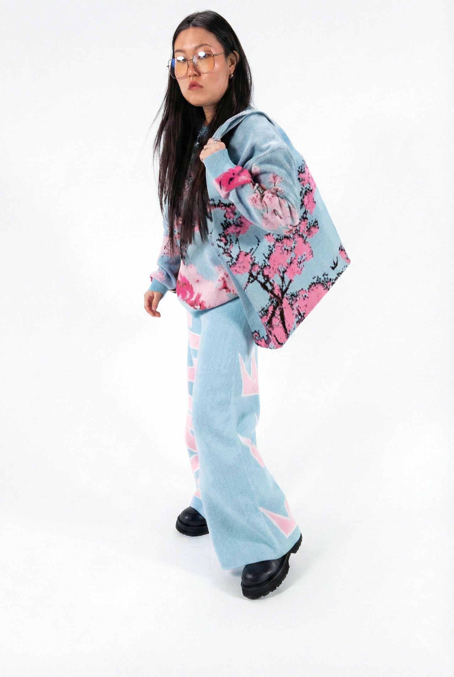 Plum Blossoms Large Tote