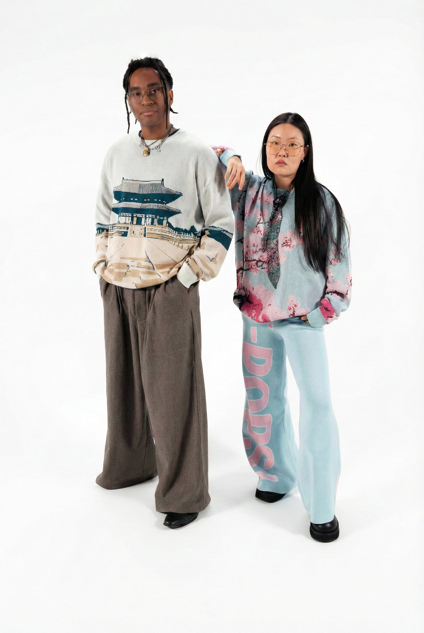 Temple Sweater (Men's Oversized Crew Neck Pullover)