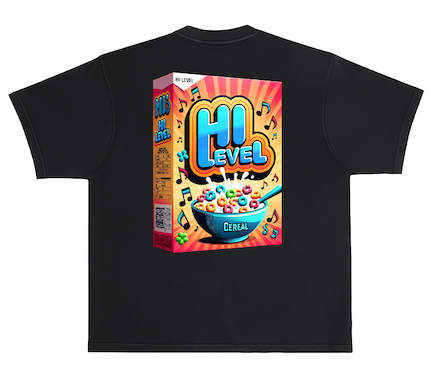 Saturday Morning Cereal Box Tee - orange logo