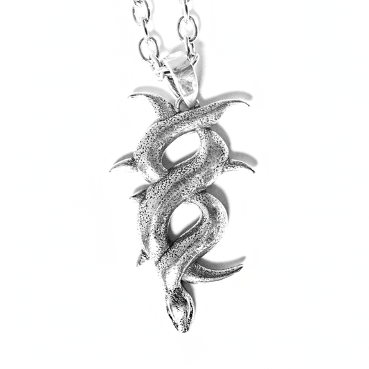 EST Speckled Silver Snake Pendant
