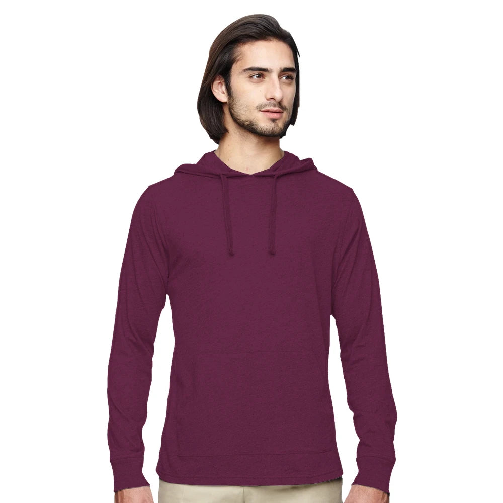 Organic Unisex Eco Blend Long-Sleeve Pullover Hooded T-Shirt