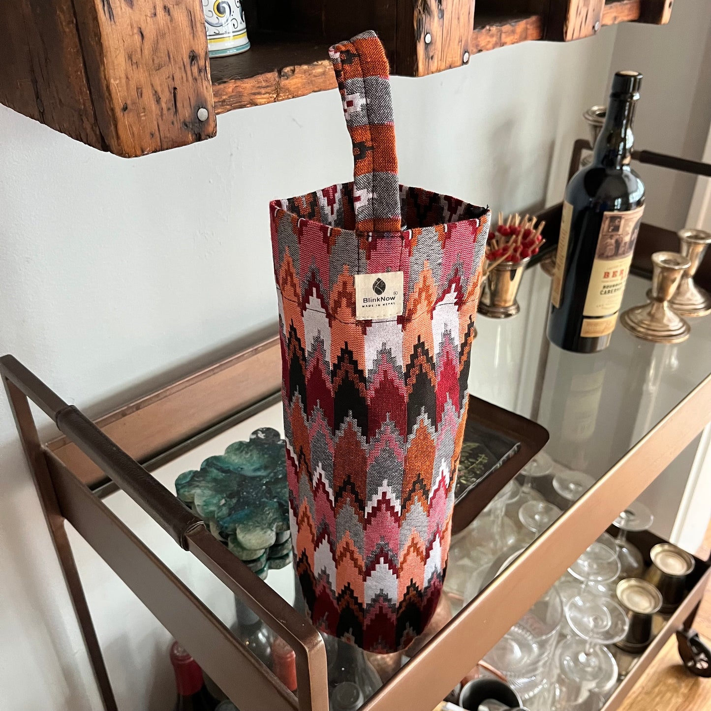 Wine Tote in Traditional Dhaka