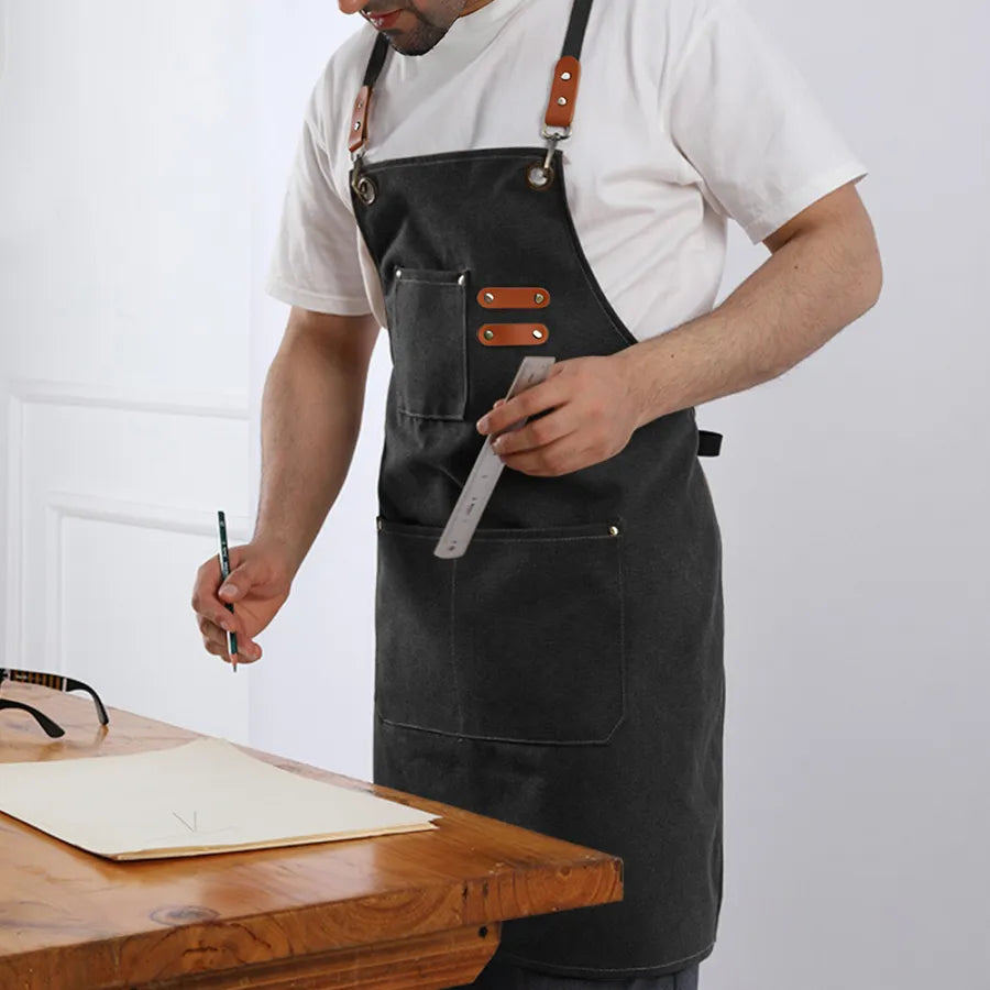 Canvas Cross Back Apron