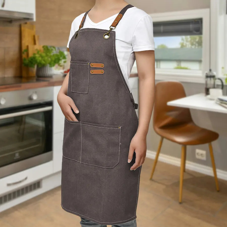 Canvas Cross Back Apron