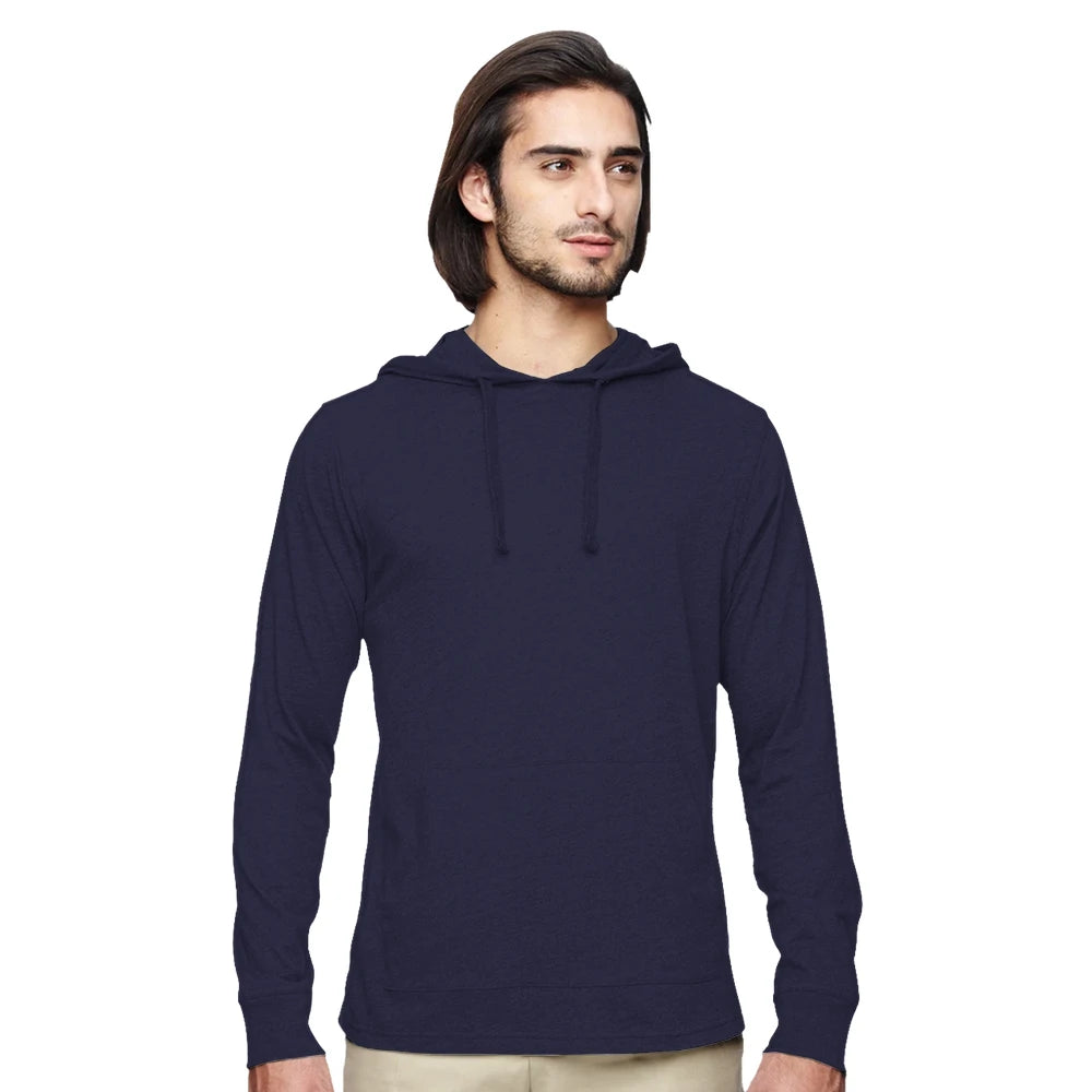 Organic Unisex Eco Blend Long-Sleeve Pullover Hooded T-Shirt
