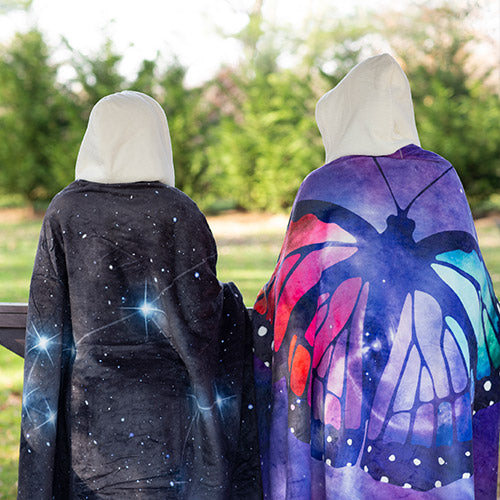 Hooded Sherpa Fleece Blanket