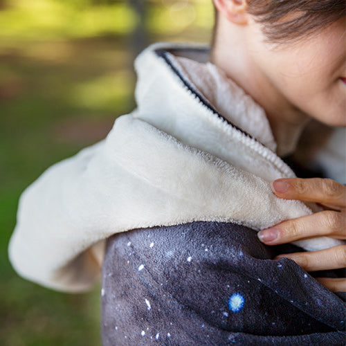 Hooded Sherpa Fleece Blanket