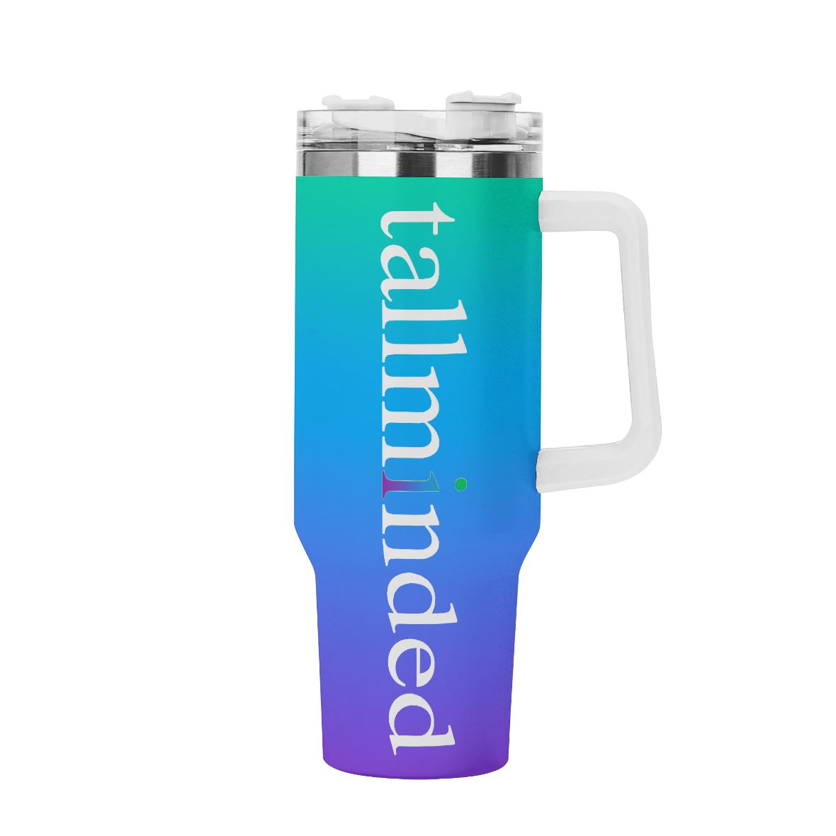 Personalized 40oz Stainless Steel Tumbler With A Handle and Straw design