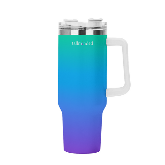 Personalized 40oz Stainless Steel Tumbler With A Handle and Straw design