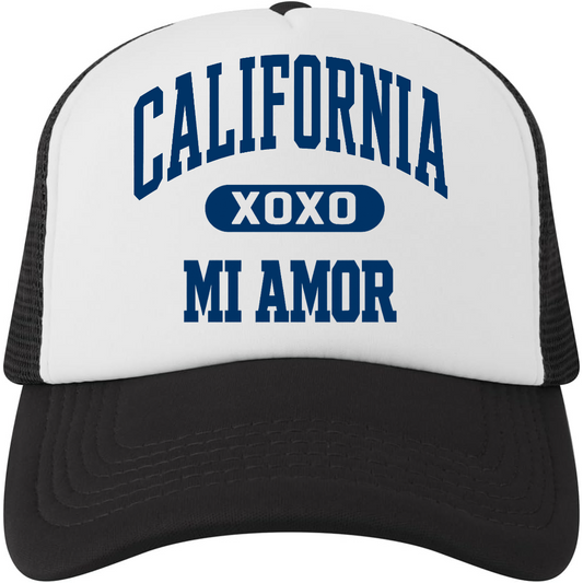 Cal Mi Amor Trucker Hat - Navy Print