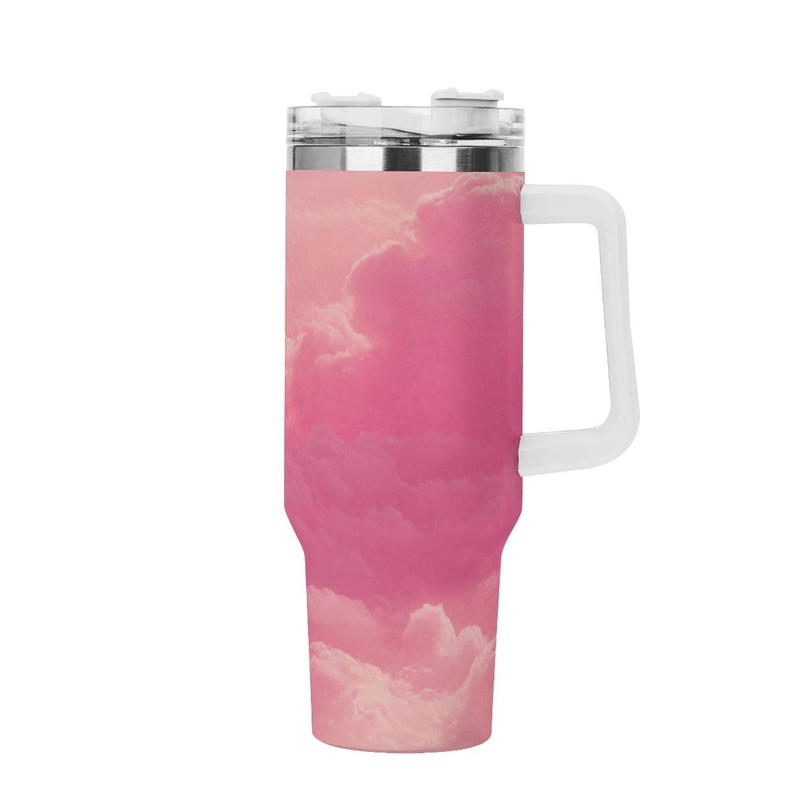 Personalized 40oz Stainless Steel Tumbler With A Handle and Straw 12
